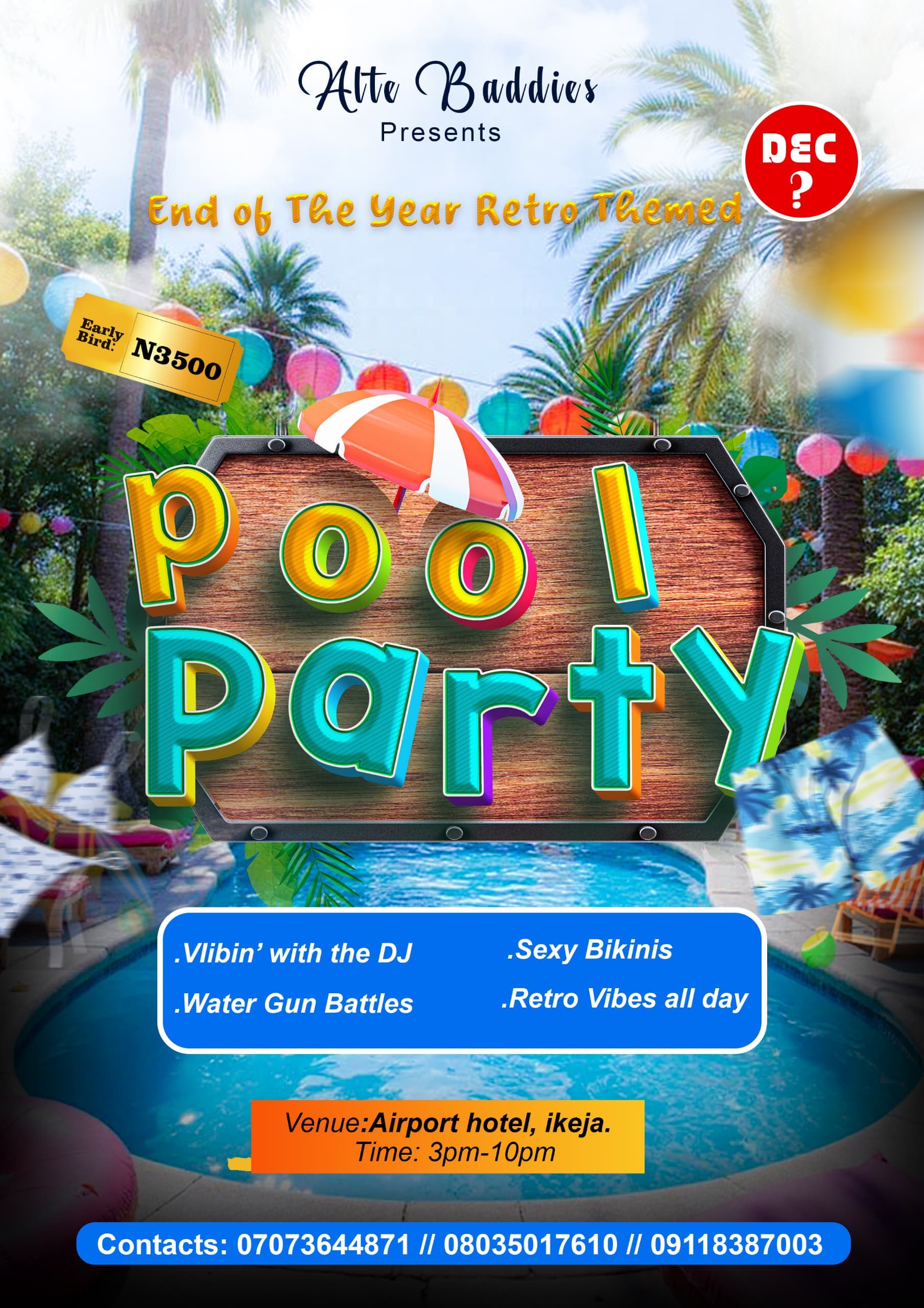 End of The year retro pool party