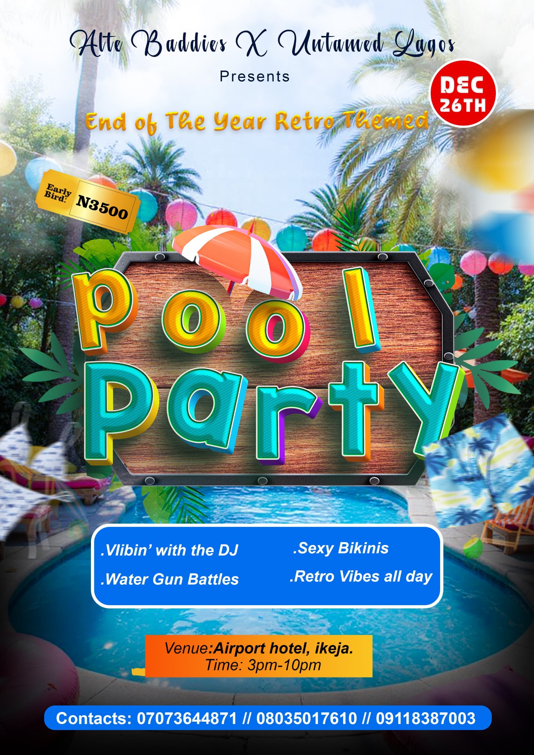 End of The year retro pool party