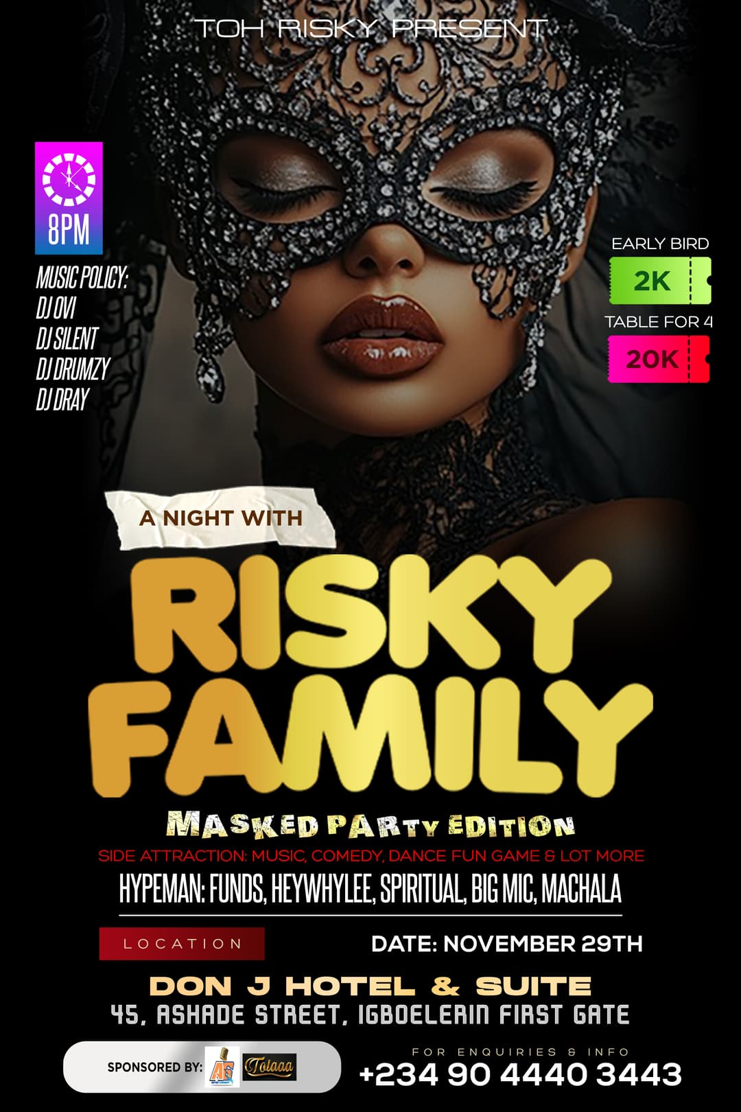 A NIGHT WITH RISKY FAMILY {MASKED EDITION}
