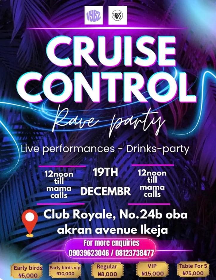 ℂRUISE ℂONTROL RAVE PARTY